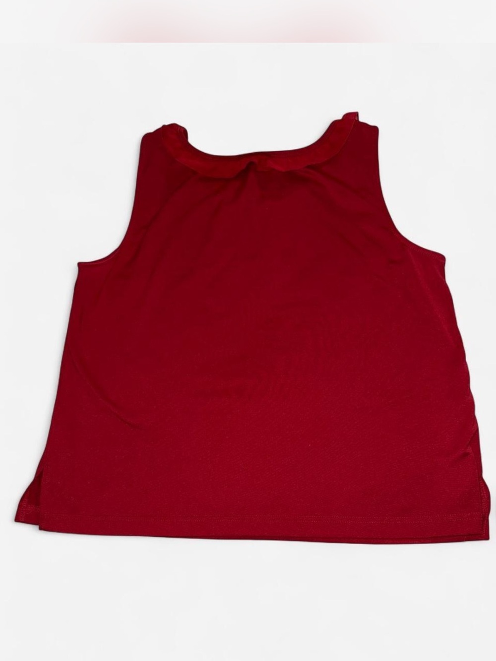 Joan Rivers Red Ruffle Neck Tank Top - Picture 3 of 3